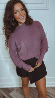 Sassy Black Linen Skort