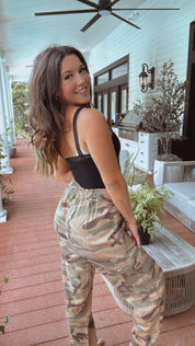 Sassy Ribbed Black Lace Trim Bodysuit