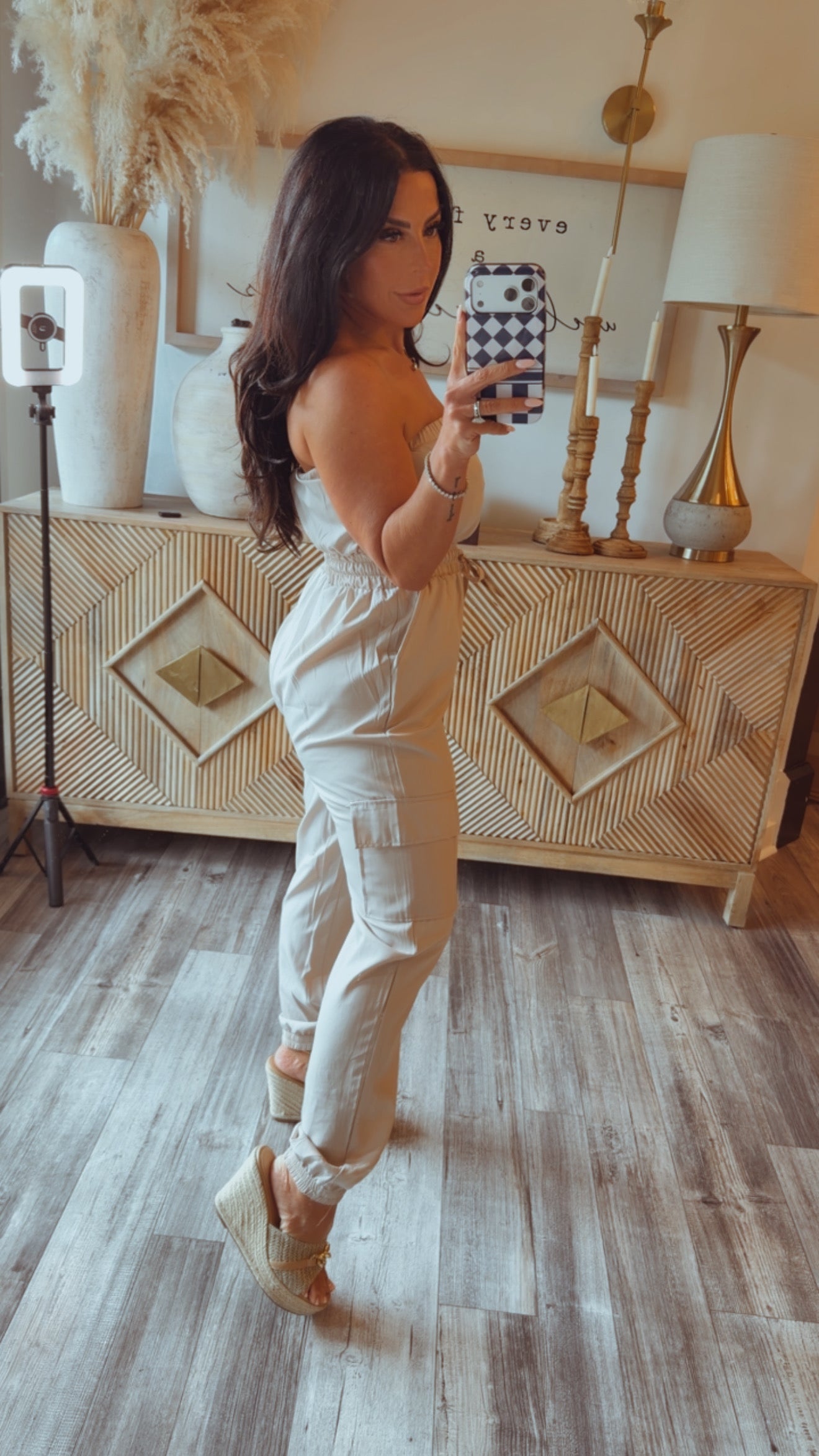 Sassy  Strapless Jumpsuit