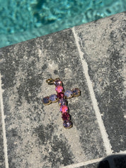 Diva Crystal Ultra Bling Cross Charm