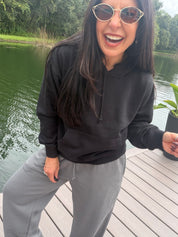 Heaven Soft Black Hoodie