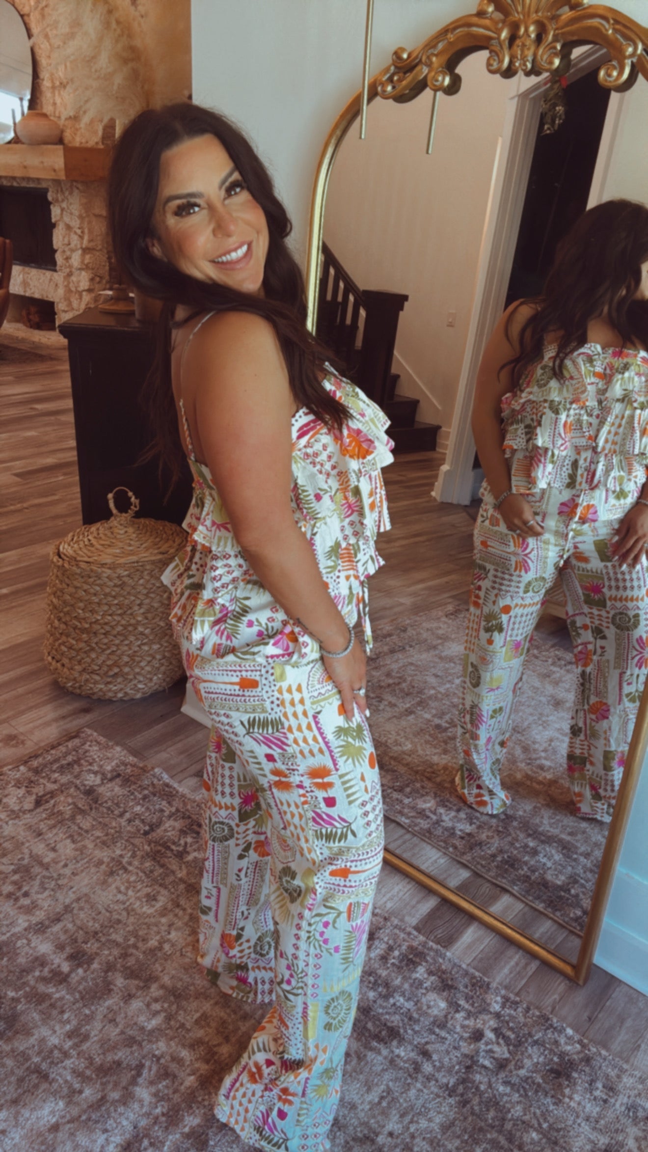 Chic Multicolor Rayon Joggers