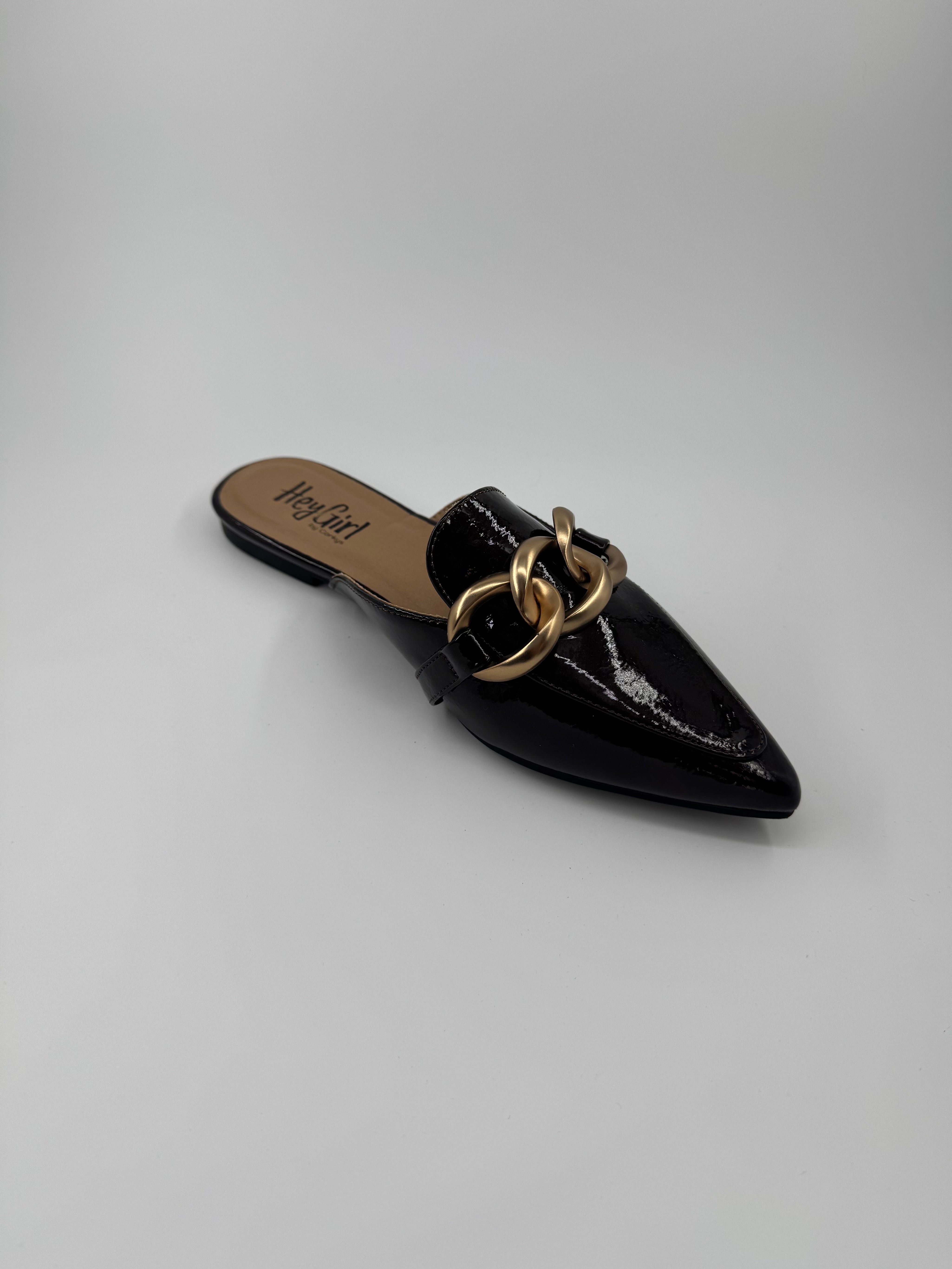 Corky Merlot and Chain Strap Mules