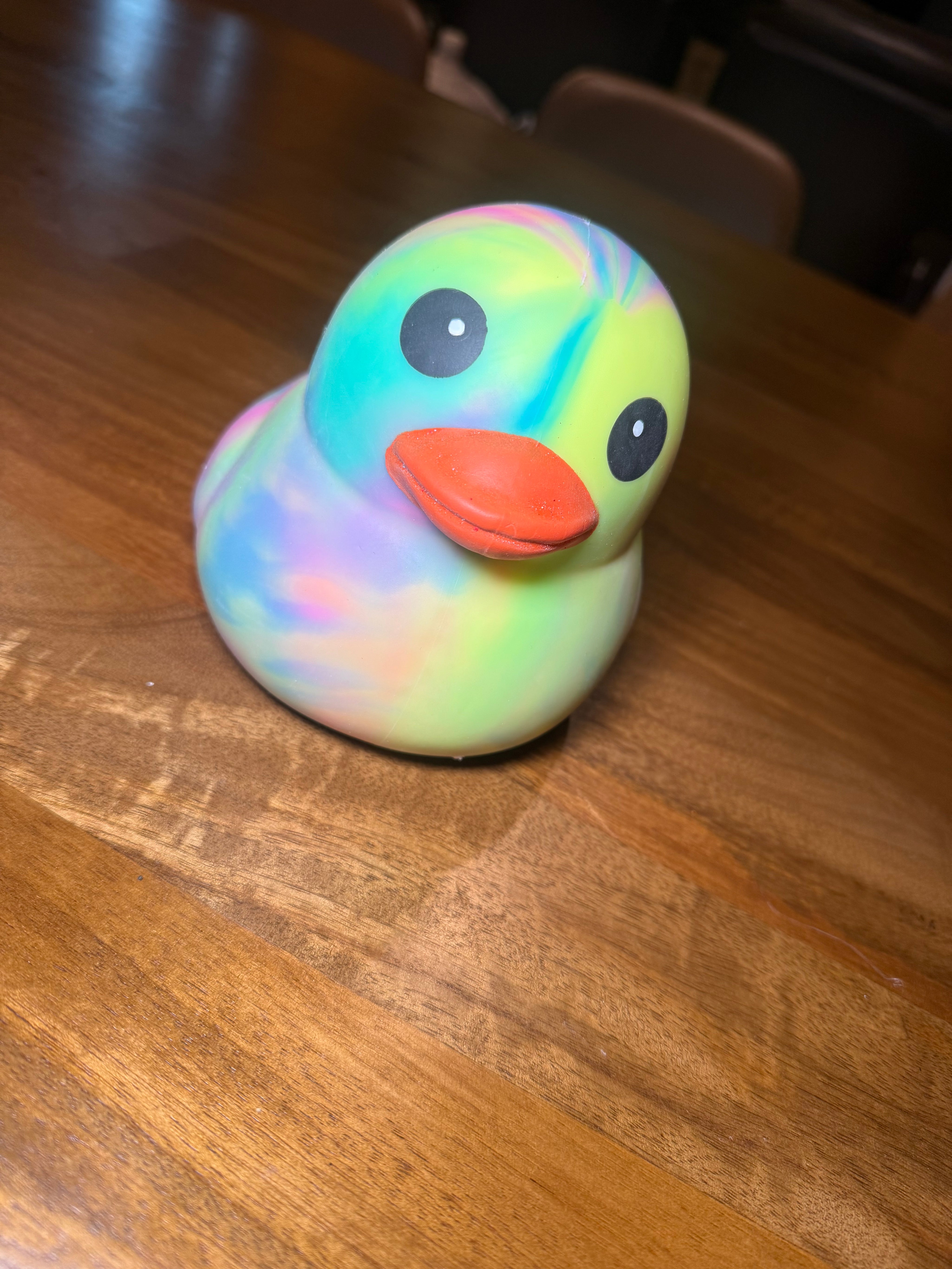 Large green tye Dye Duck Squishy