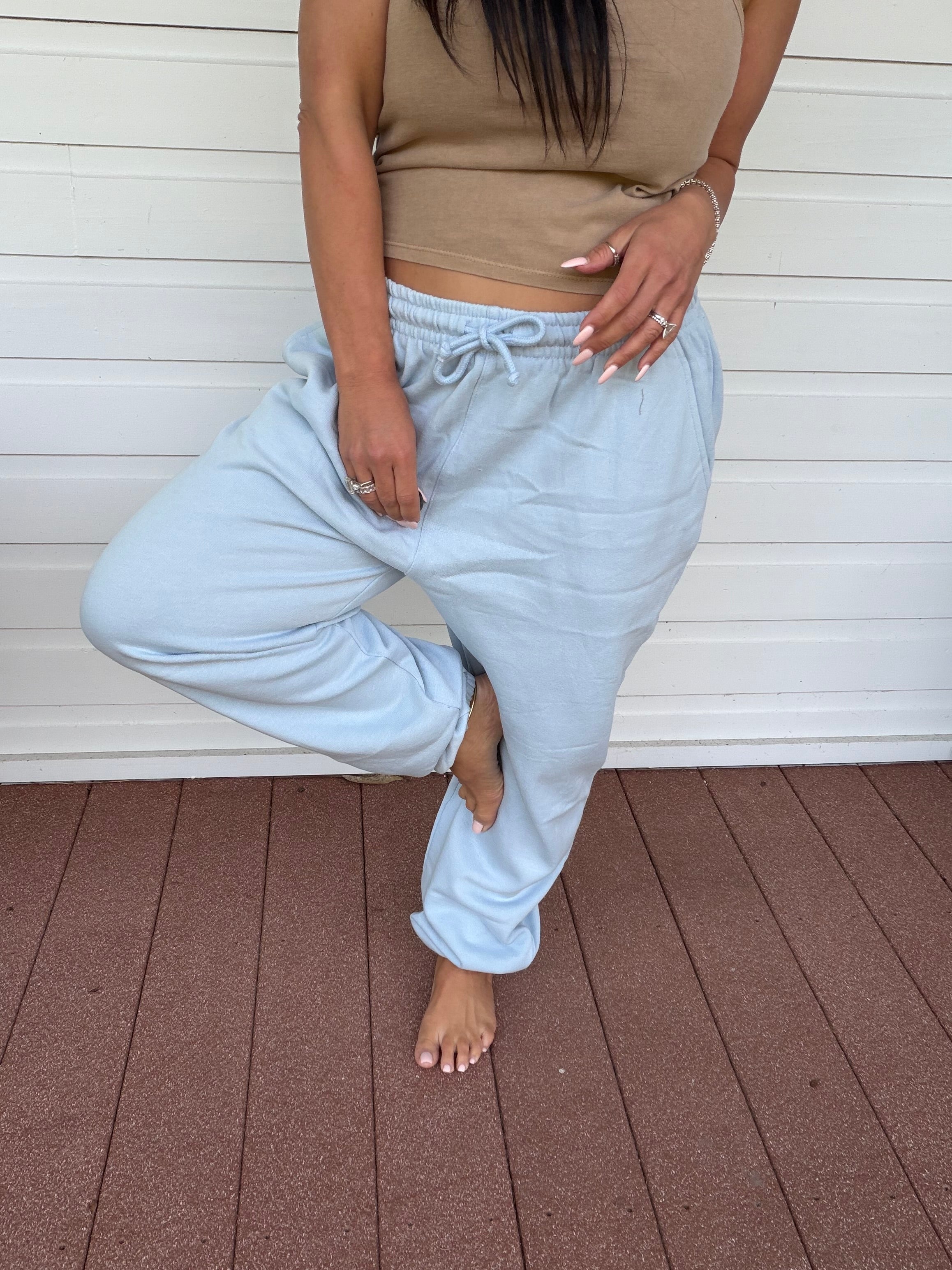 Ultra Soft Long Light Blue Joggers