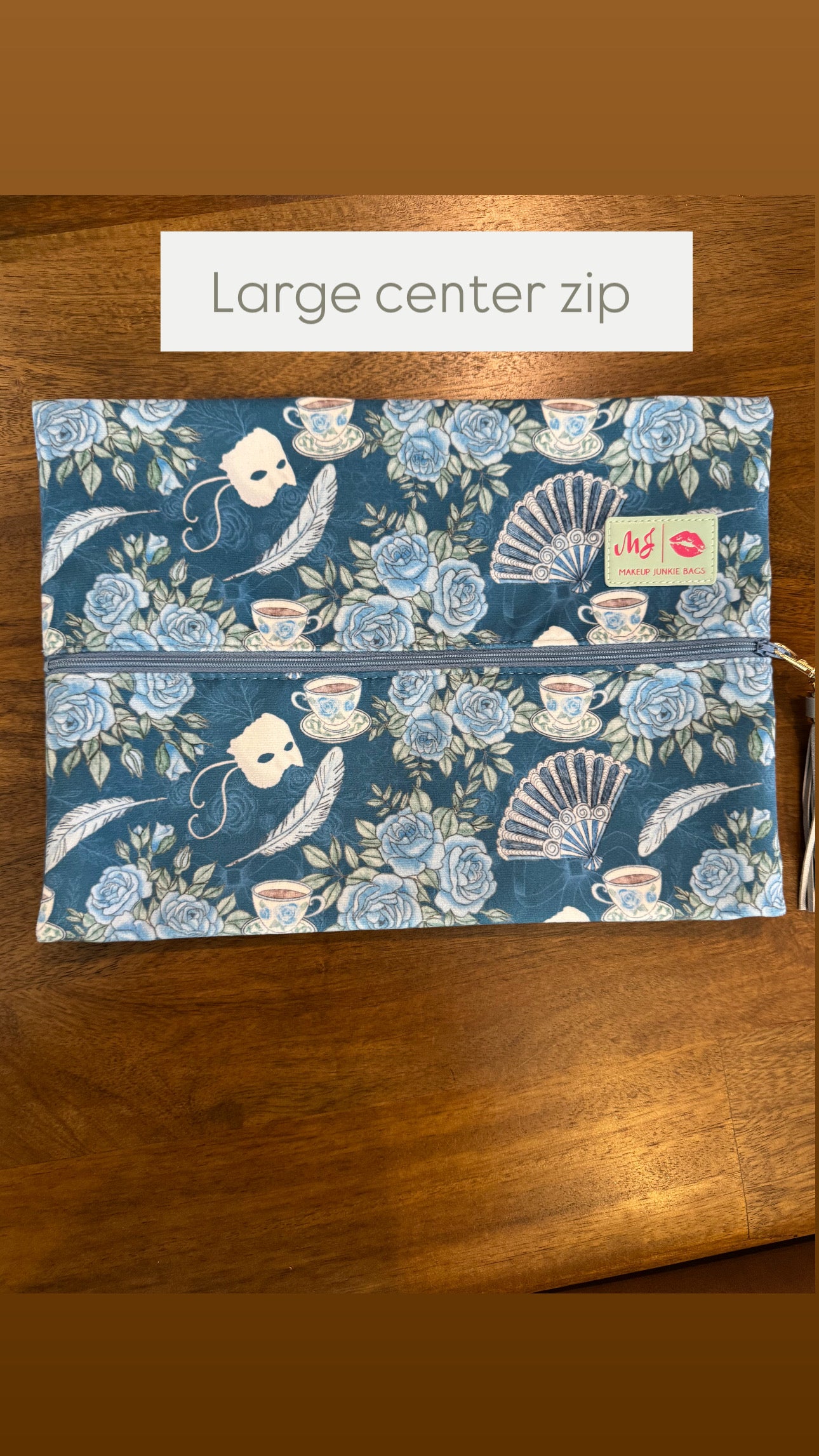 Jeaneane's Custom Make Up Junkie Bag Victorian Tea Party