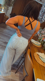 POL Linen Embroidered Pants