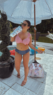 DTW Exclusive Navy and White Star Bathing Suit Bottom