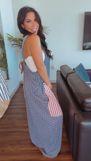 POL Stars Loose Fit Jogger Overalls