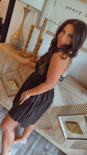 Chic Black Strapless Dress
