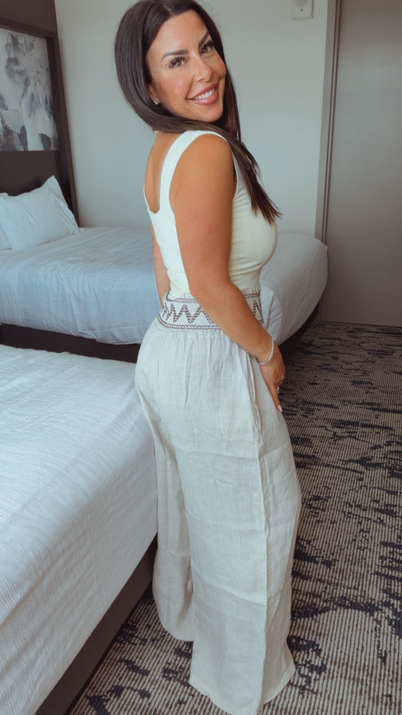 Chic Neutral Linen Pants