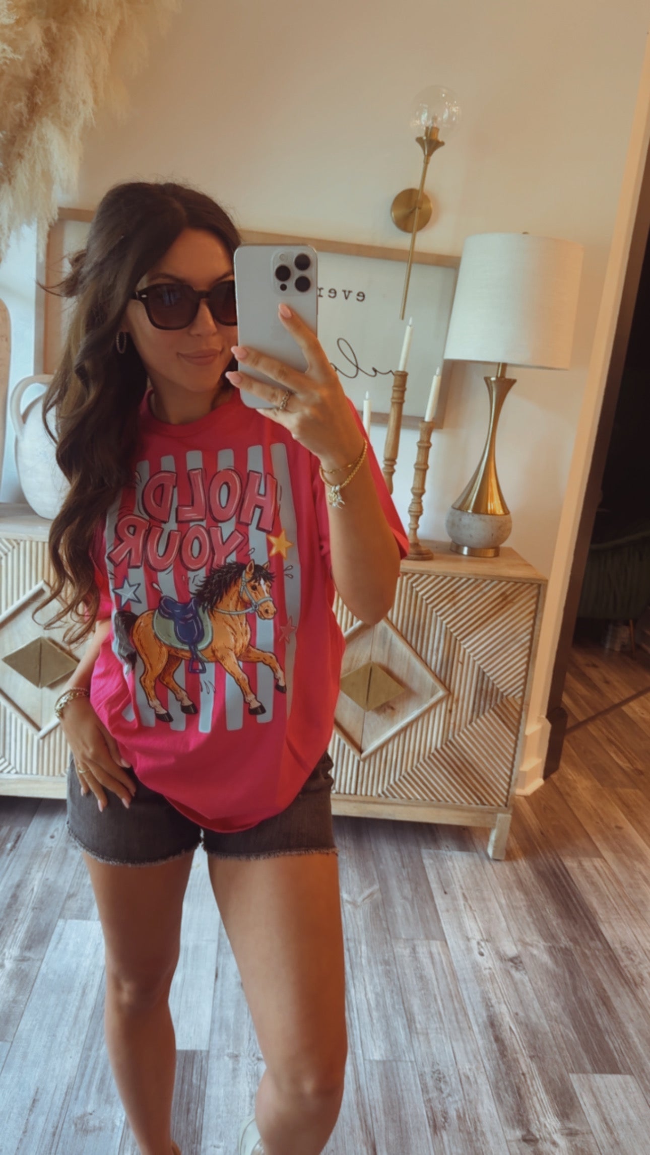 Hold Your Horses Graphic Top