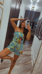 Chic Pink and Mint Romper