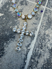 Diva Crystal Ultra Bling Cross Charm