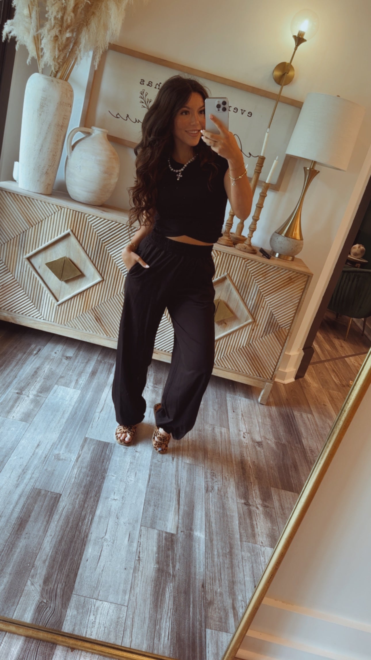 Black Top and Jogger Rae Mode Set