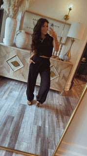 Black Top and Jogger Rae Mode Set