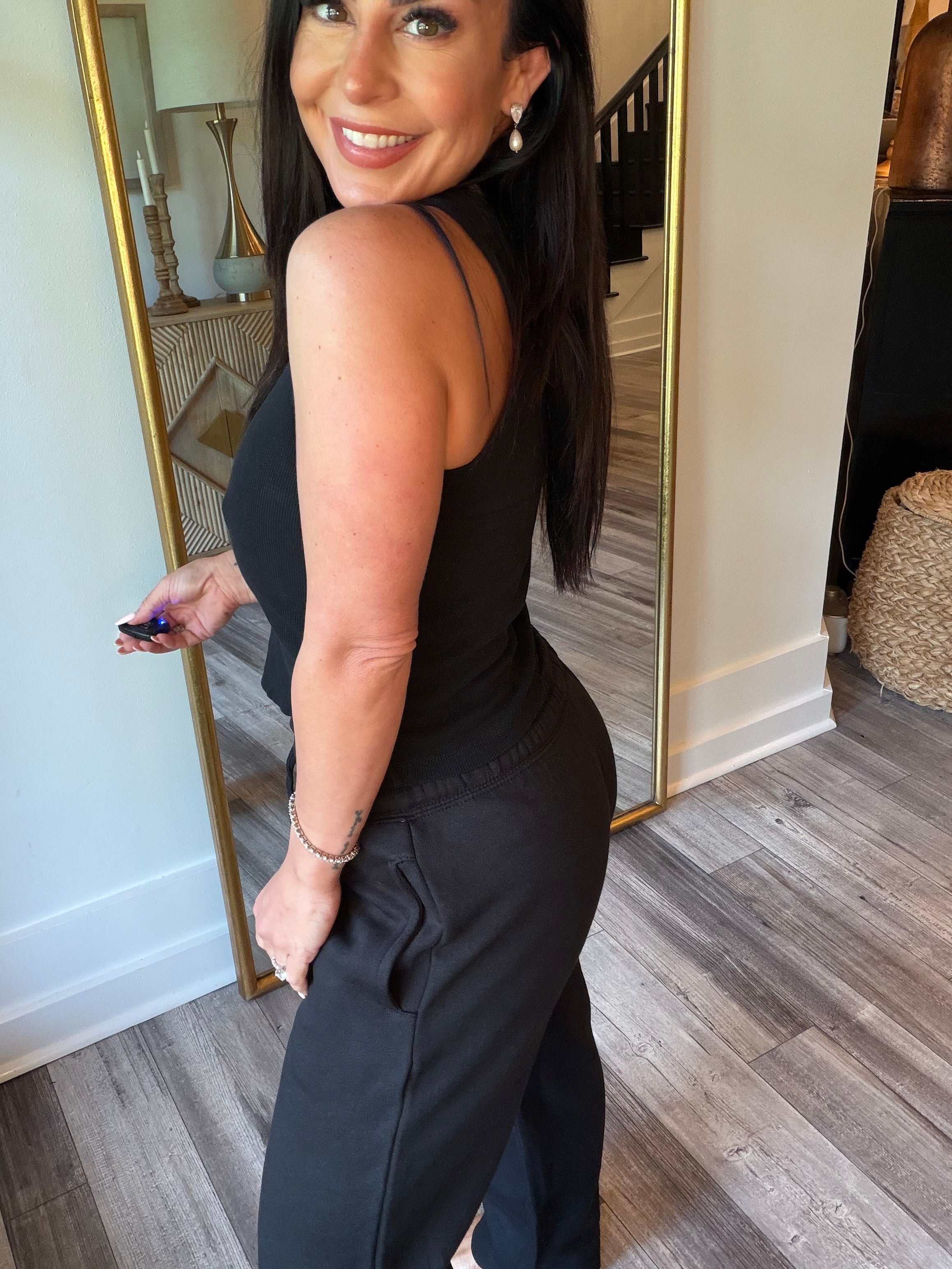 Ultra Soft Black Ribbed Tank
