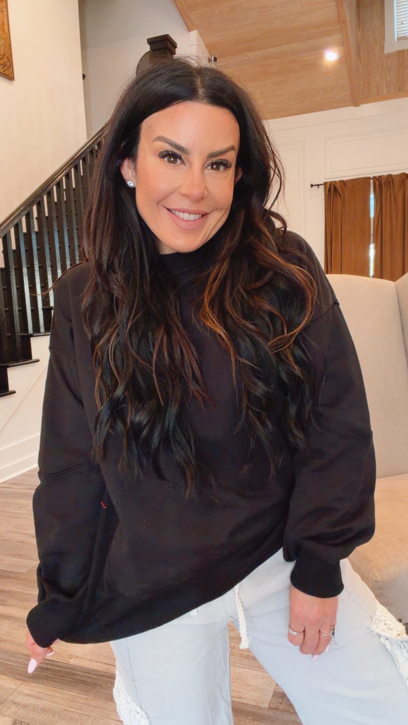 Ultra Soft Black French Terry Pullover