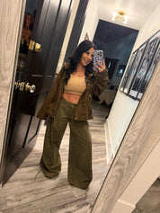 Luxe Brown and Gold Button Jacket