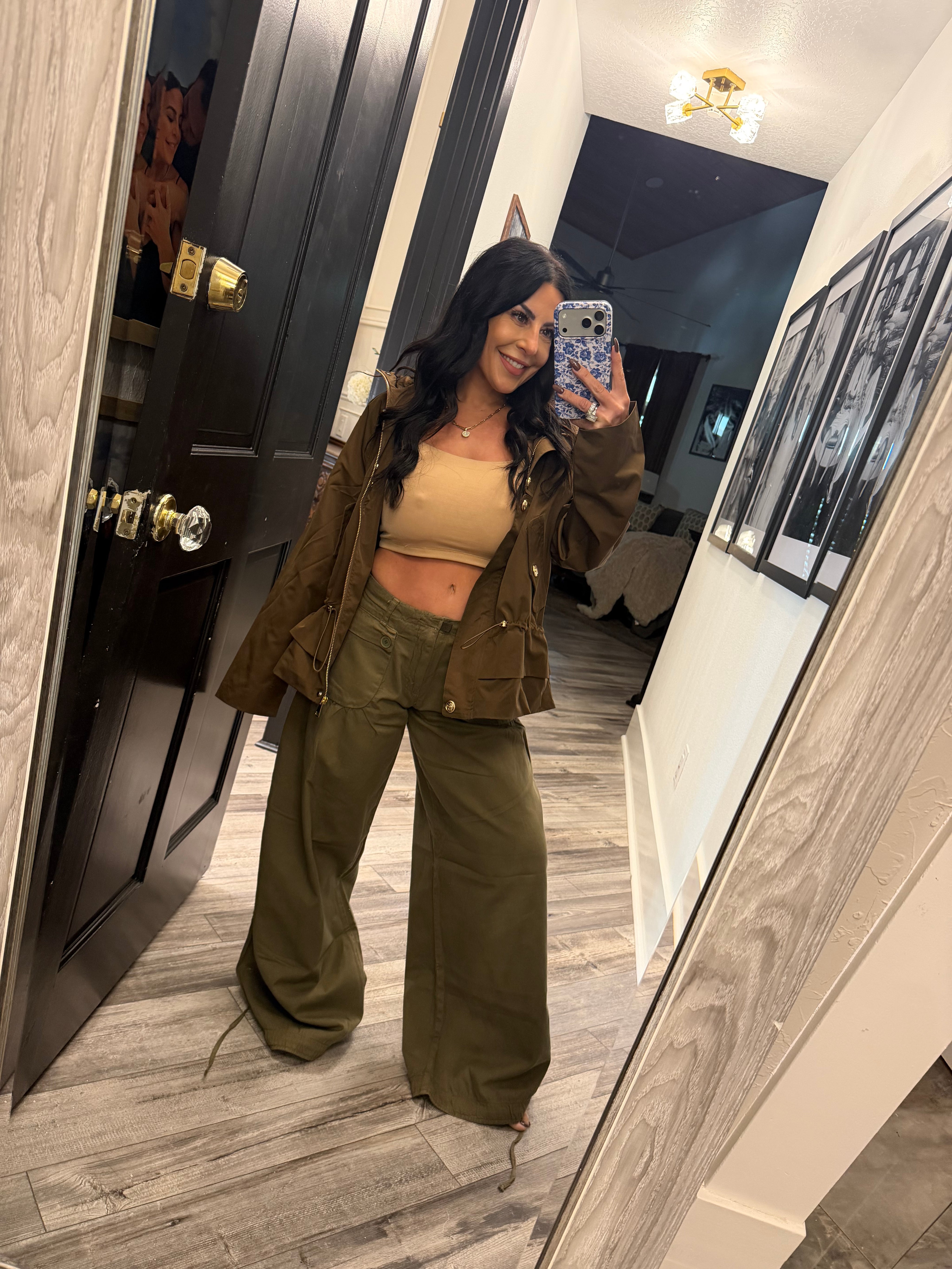 Luxe Brown and Gold Button Jacket