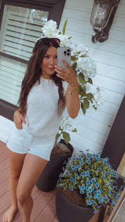 Cream Ultra Soft Sleeveless Top