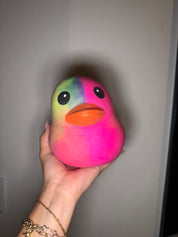 Large Pink tye Dye Duck Squishy
