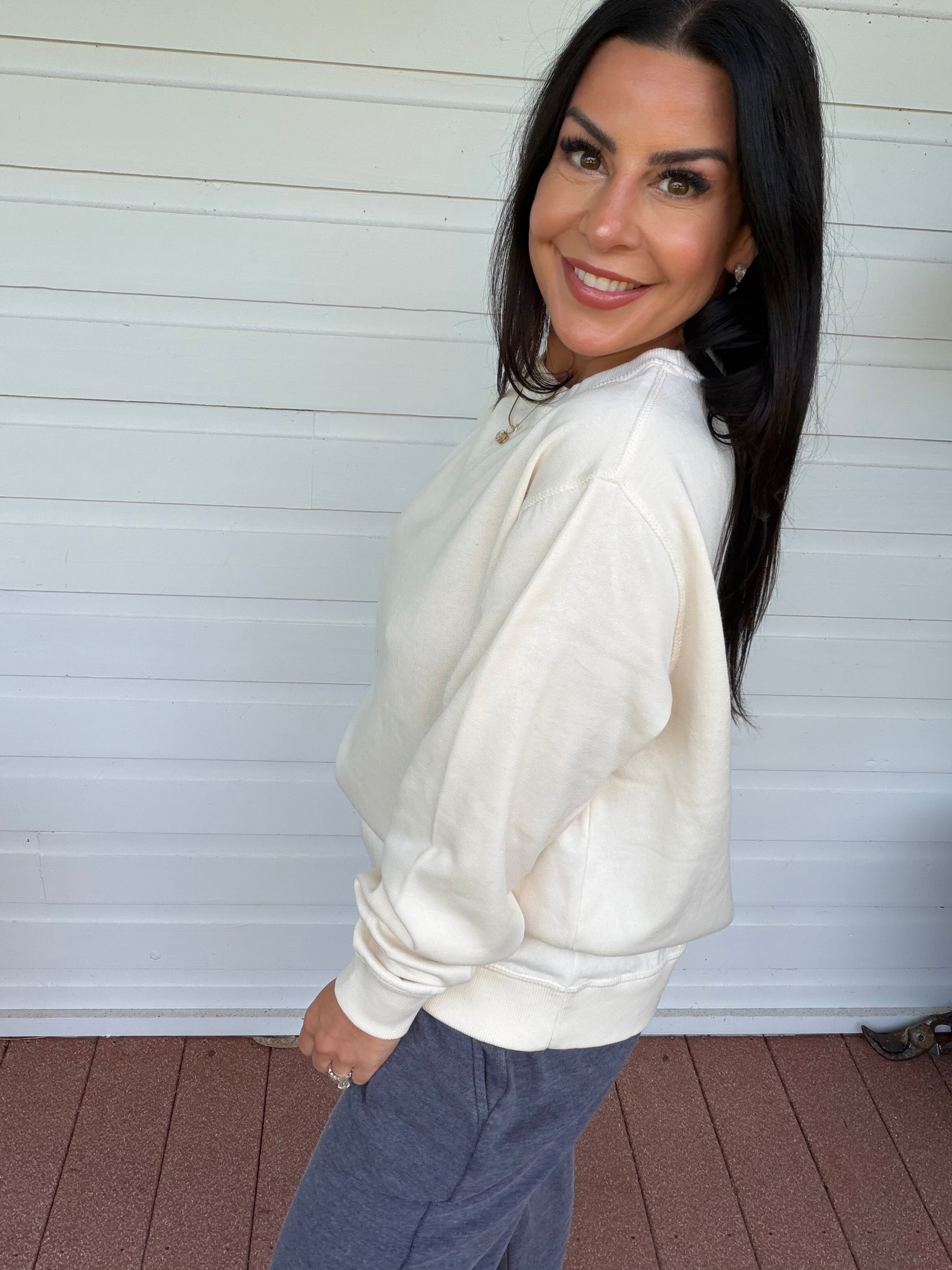 White Ultra Soft Loose Fit Crewneck