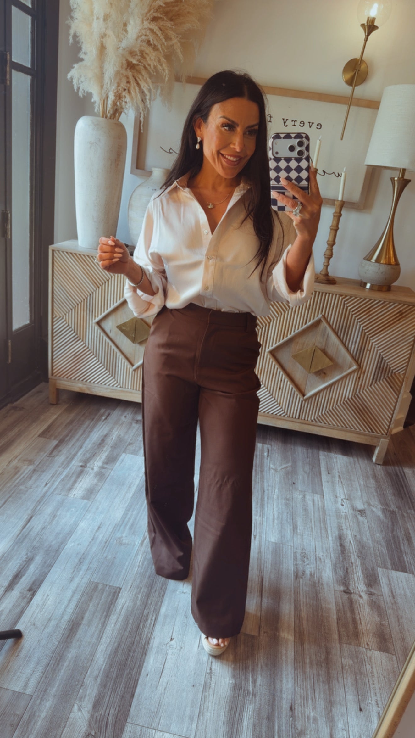 “THE MIRANDA” Brown Luxe Slacks