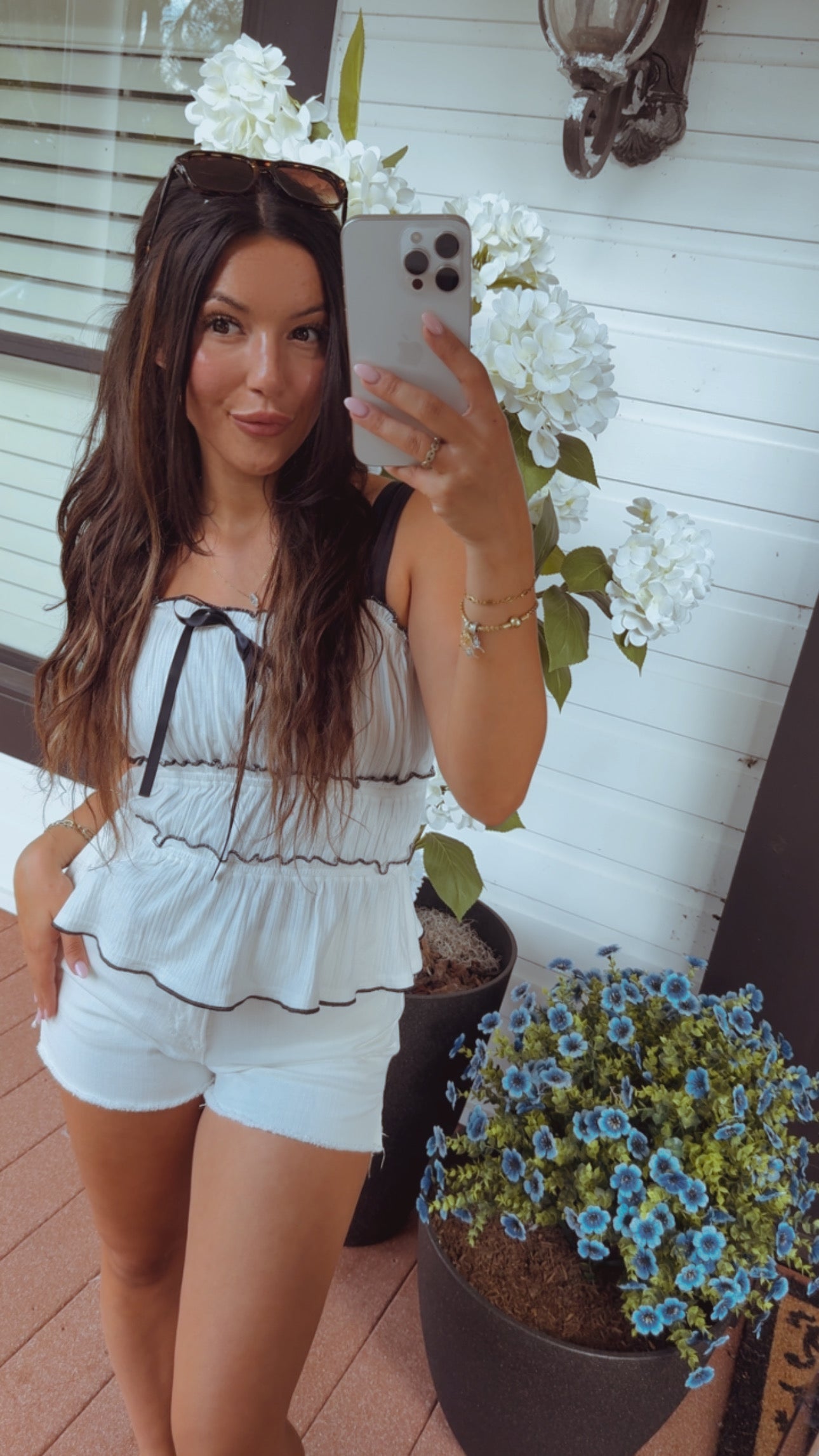 Chic Bow Tie Front Crop Top