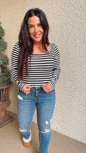 Mica Distressed High Rise Crop Skinny Jeans