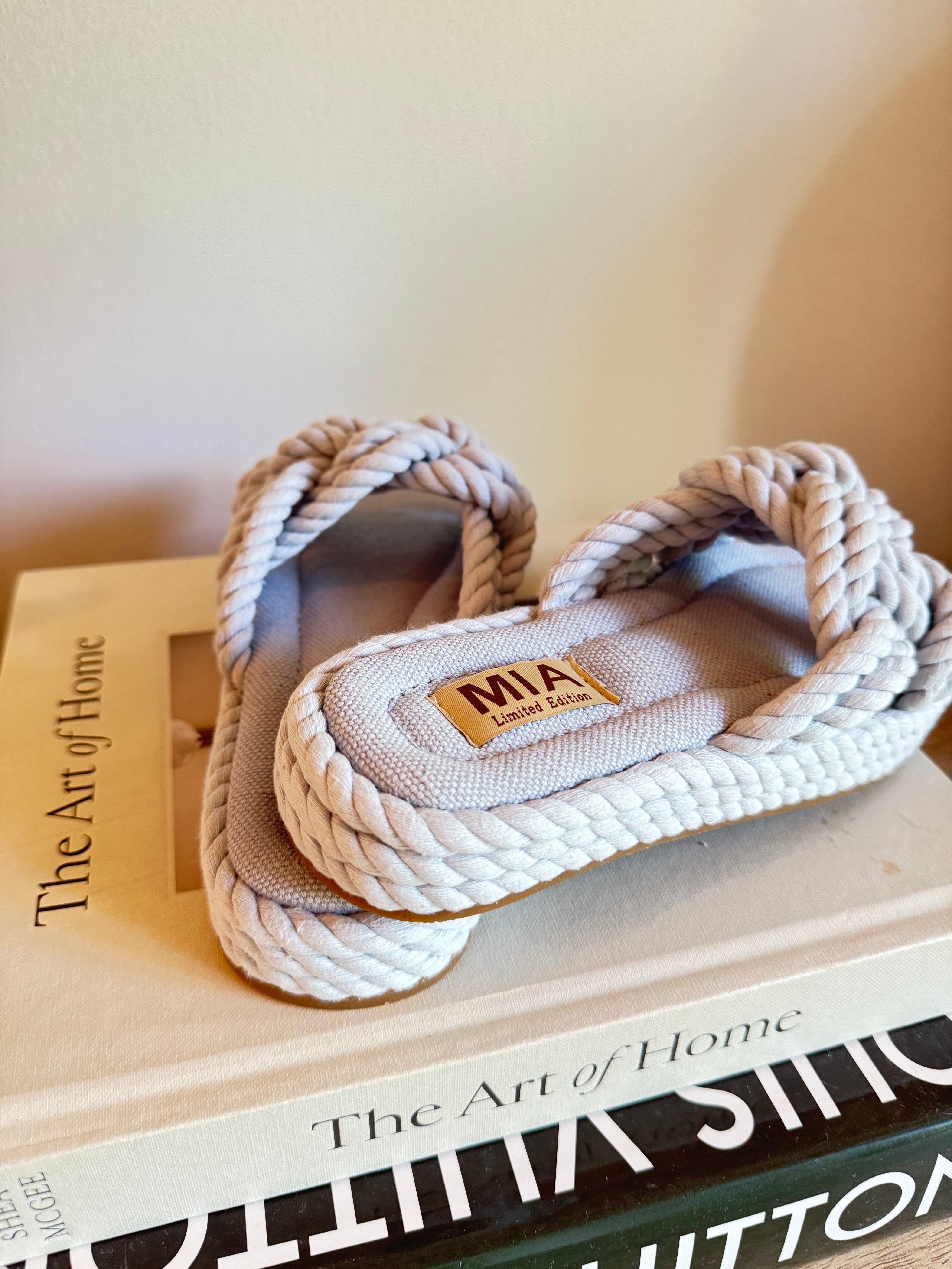 Mia Light Blue Braided Chunky Sandals