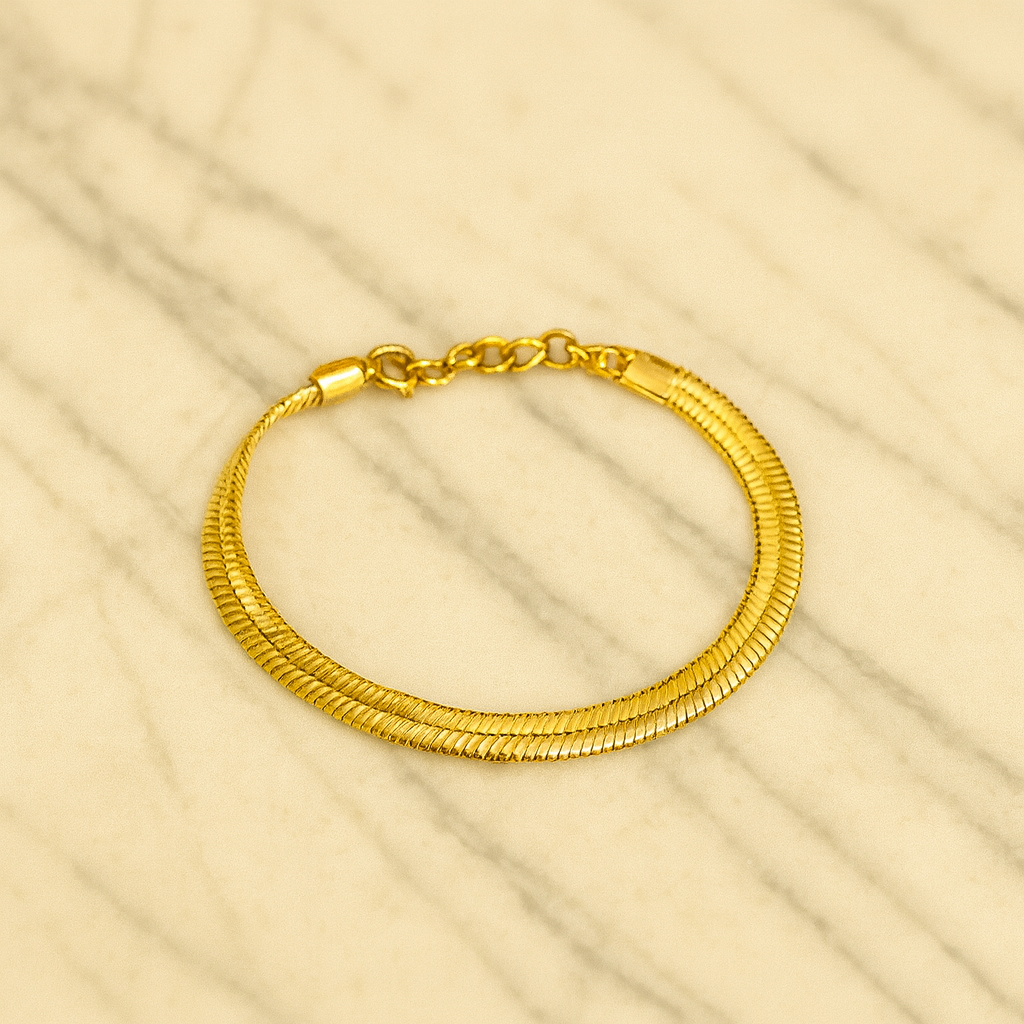 Bella Neane Gold Herringbone Bracelet