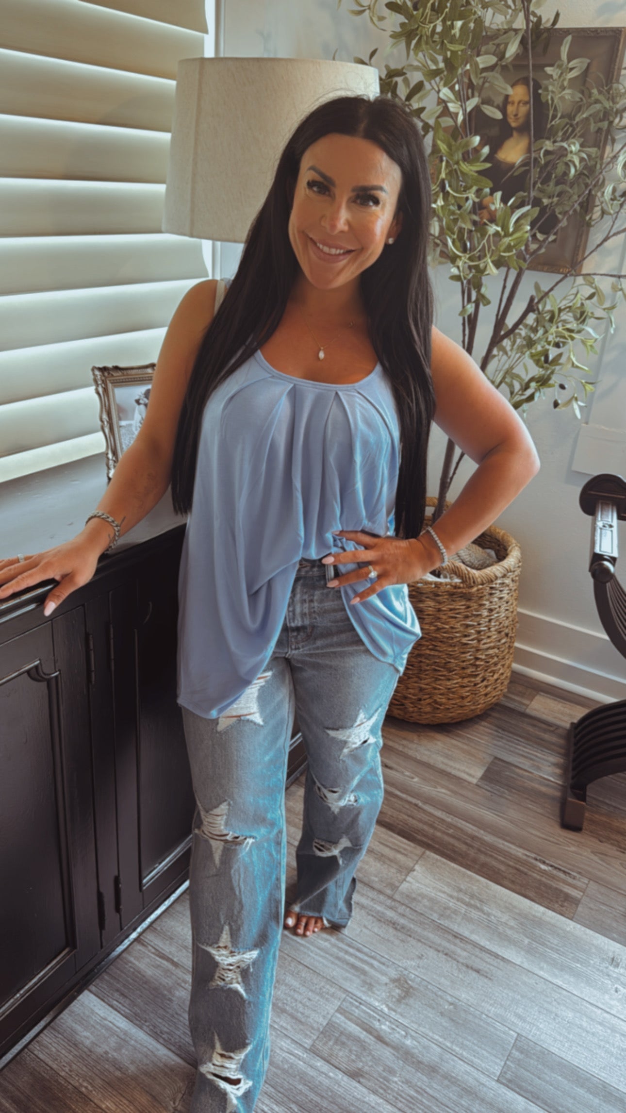 Soft Light Blue Tunic Tank