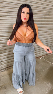 Chic Denim Wide Leg Pants