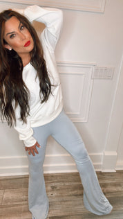 Butter Soft Light Blue Flare Leggings