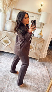 Chic Chocolate Brown Blazer