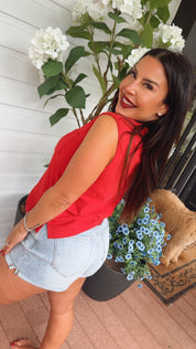Ultra Soft Red Stretch Tank