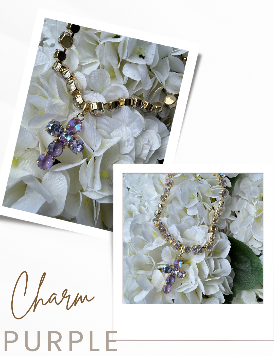 Diva Crystal Mini Cross Charm