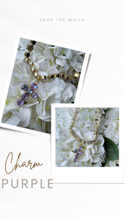 Diva Crystal Mini Cross Charm