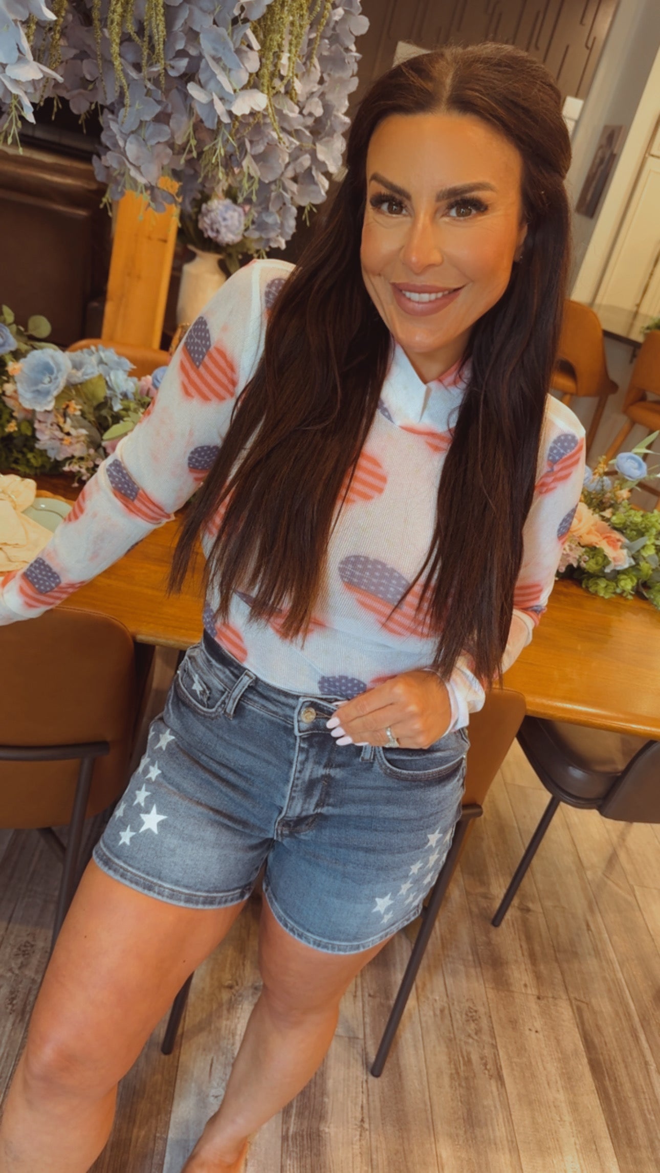 Sassy Americana Mesh Bodysuit