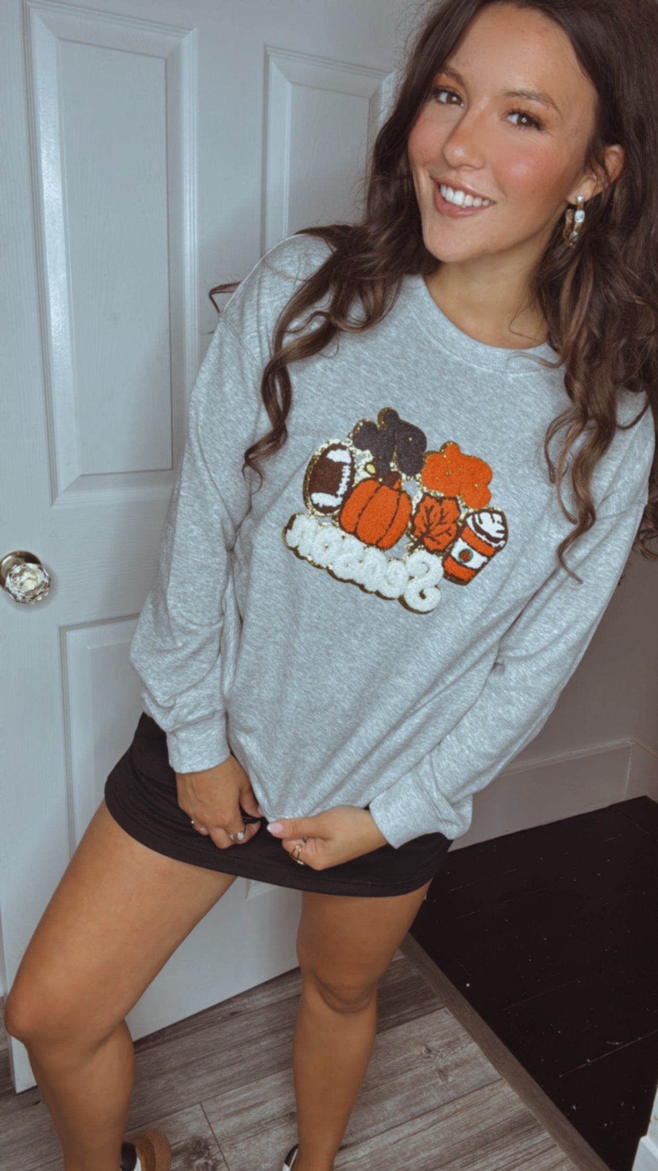 TIs The Season Chenille Patch Crewneck