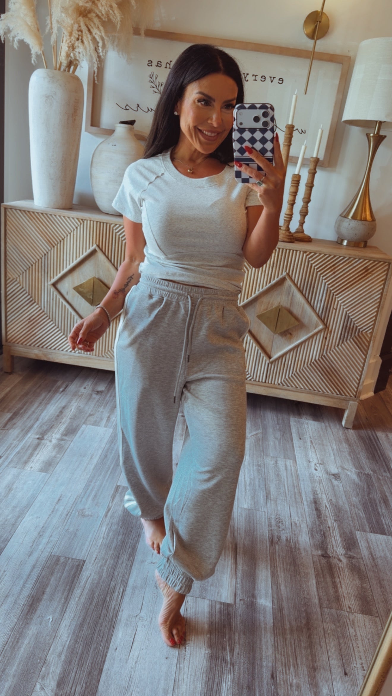 Stitch and CO Luxe Heather Grey Joogers