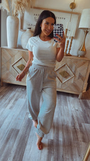 Stitch and CO Luxe Heather Grey Joogers