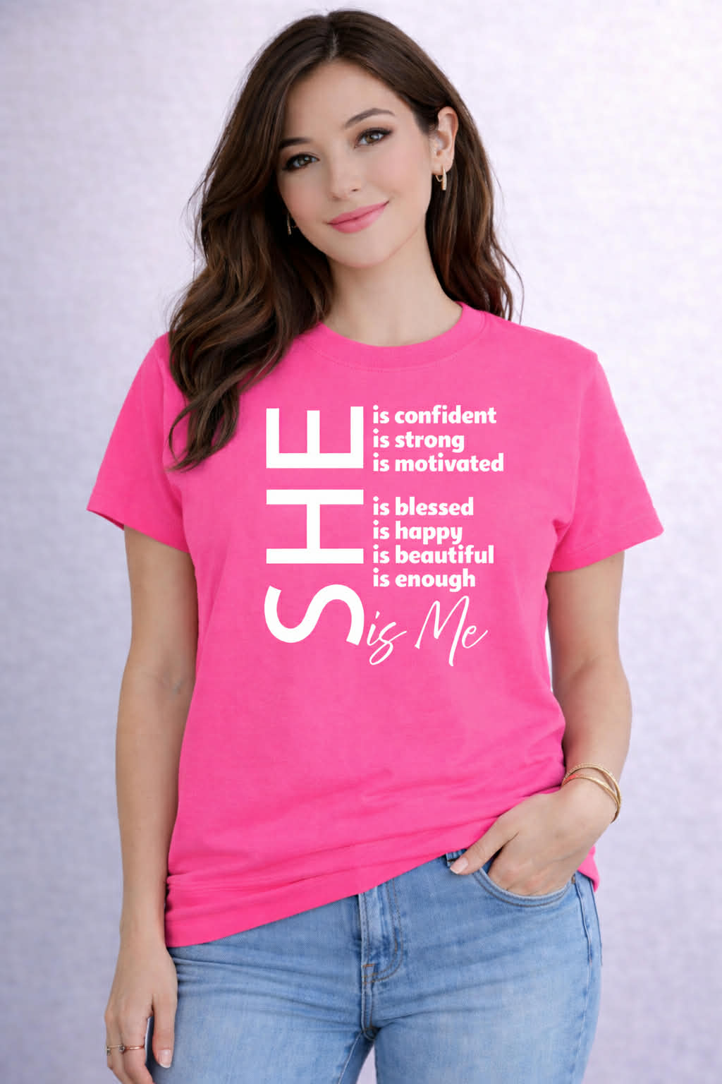 She is me T-shirt (Neon Pink)