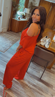 Red Ultra Soft Rae Mode Top