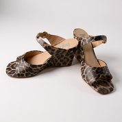 Corky XOXO Leopard Open Toe Heels