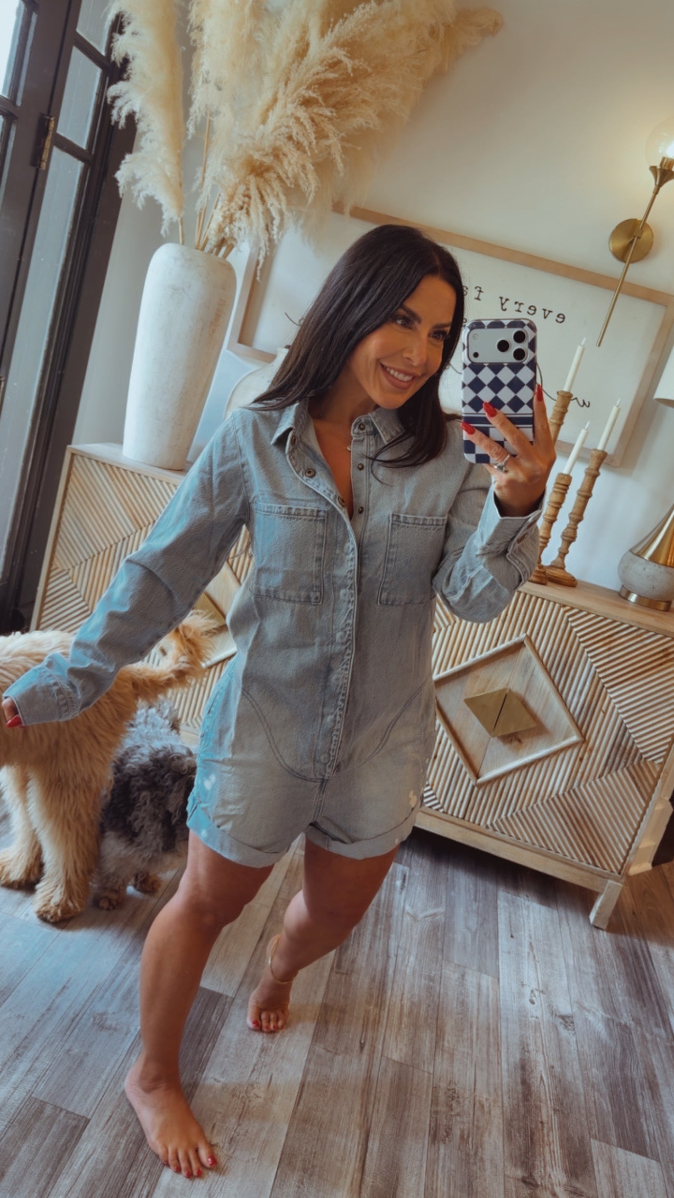 Stitch and CO Light Denim Chic Romper