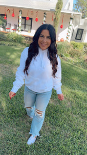 White Graphic Hoodie Stay Kind To Yourself