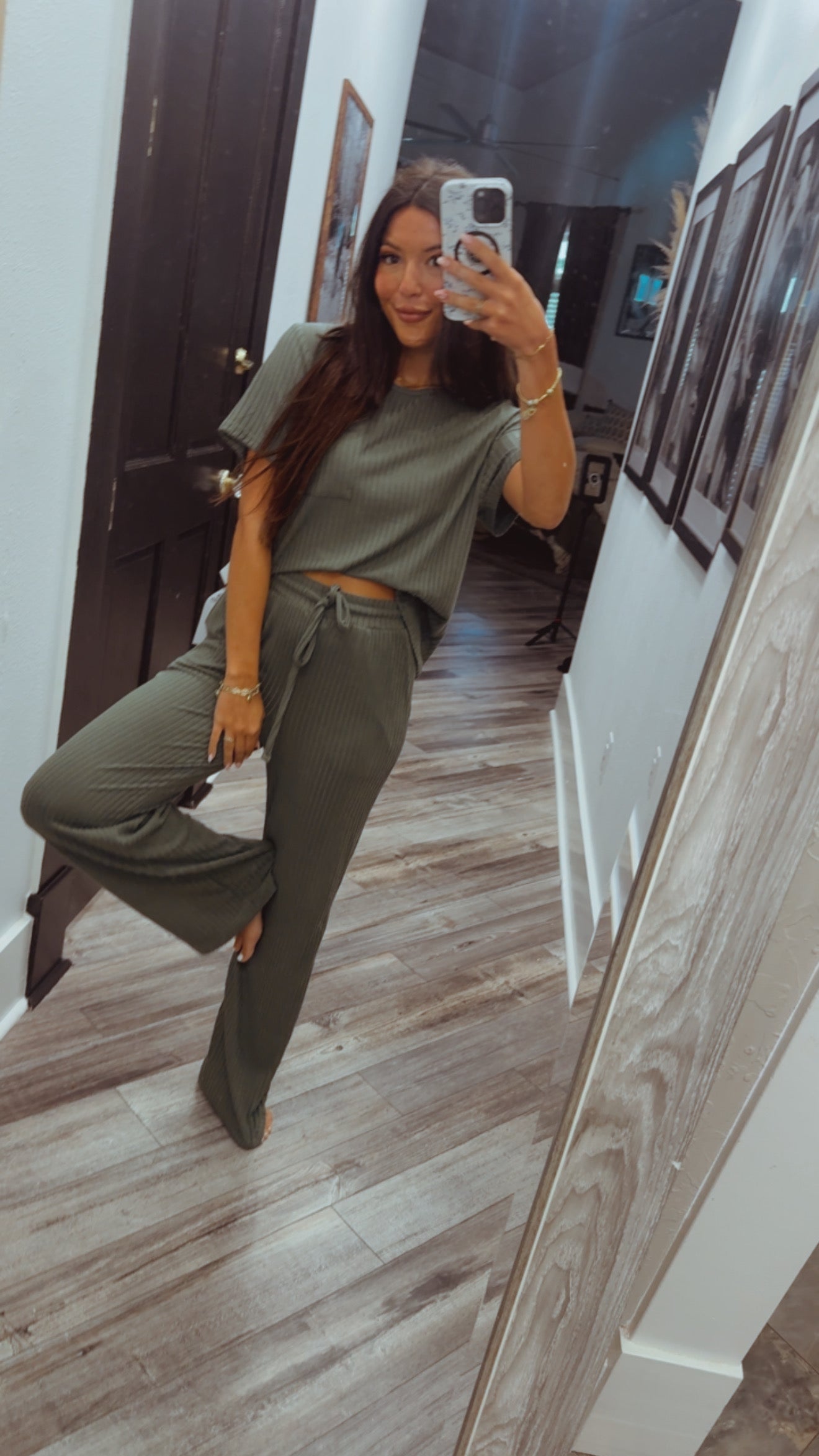 Evergreen Soft Ribbed Top