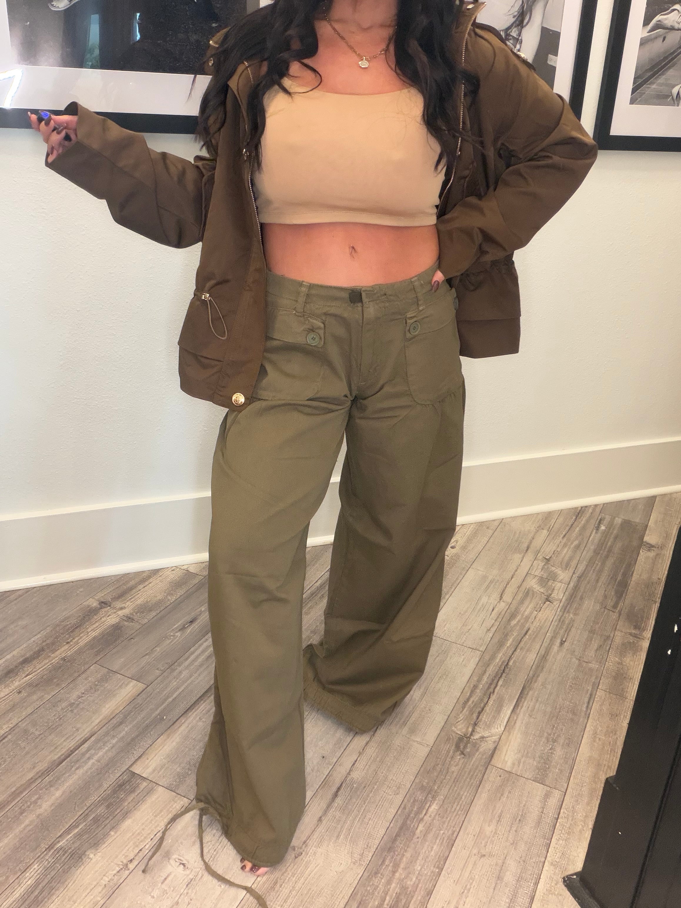 Luxe Brown and Gold Button Jacket
